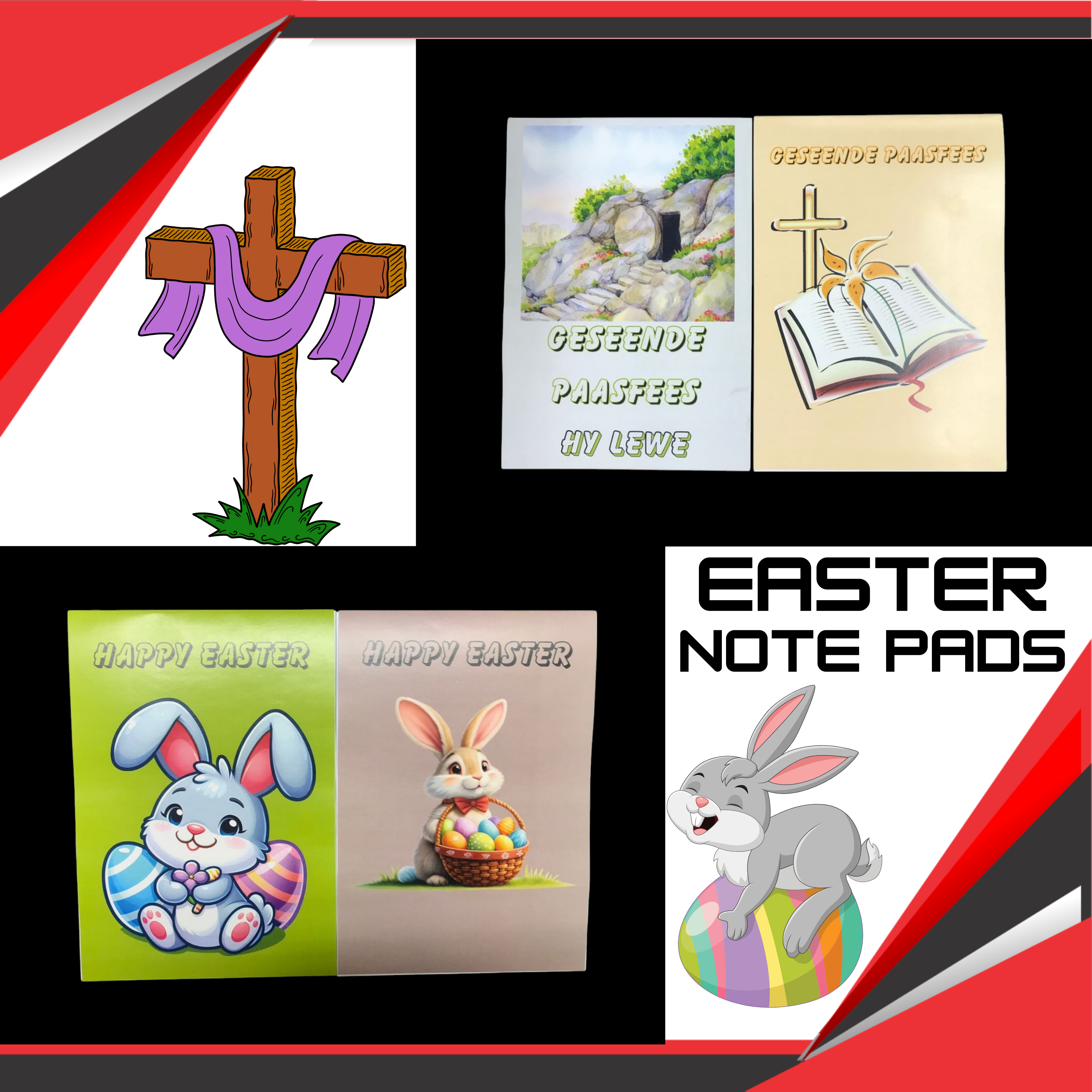 Easter A5 Note Pad with Wrap Around Cover